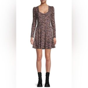 Socialite Floral Puff Sleeve Mini Dress Size Xl